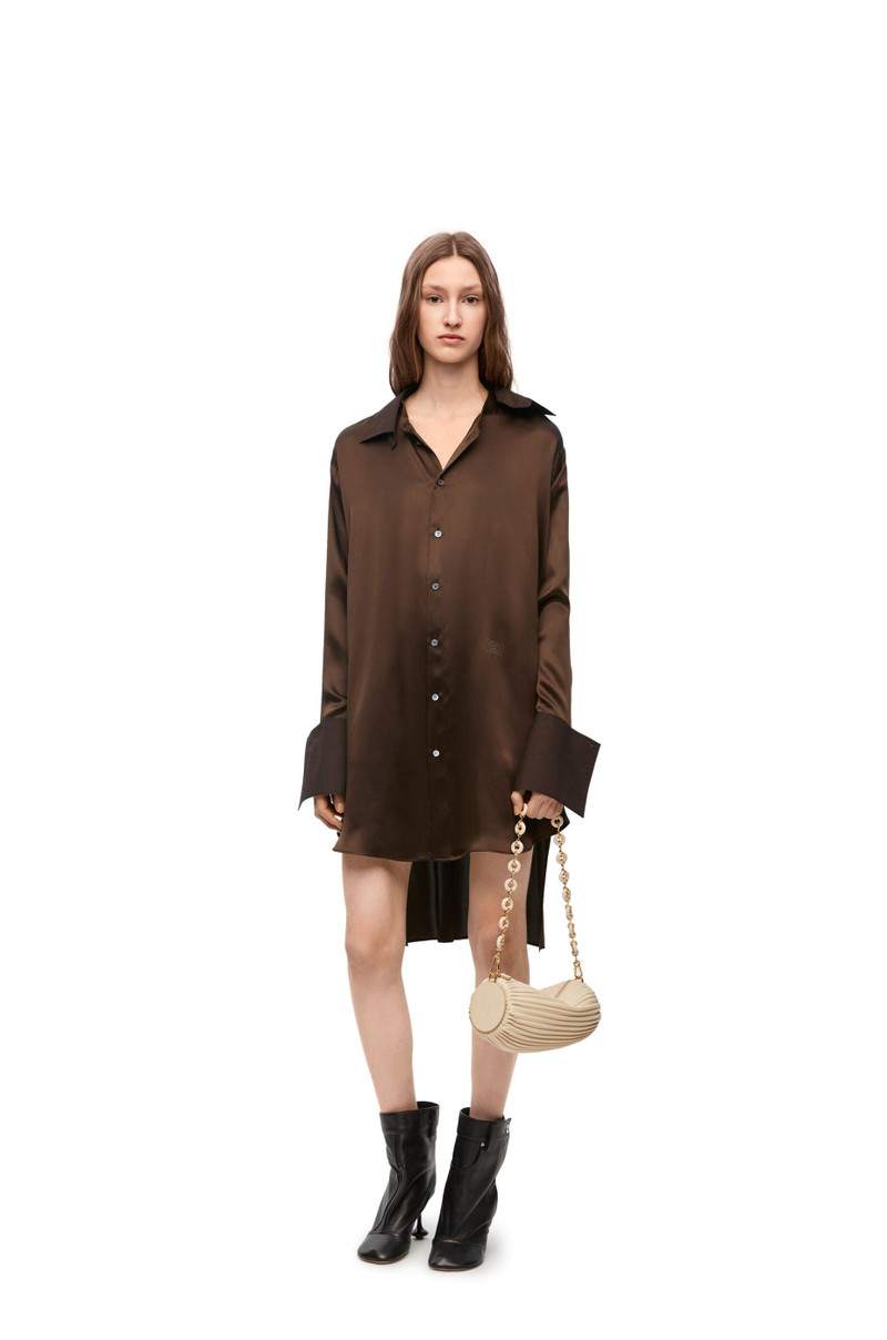 Loewe Deconstructed shirt dress in silk outlook