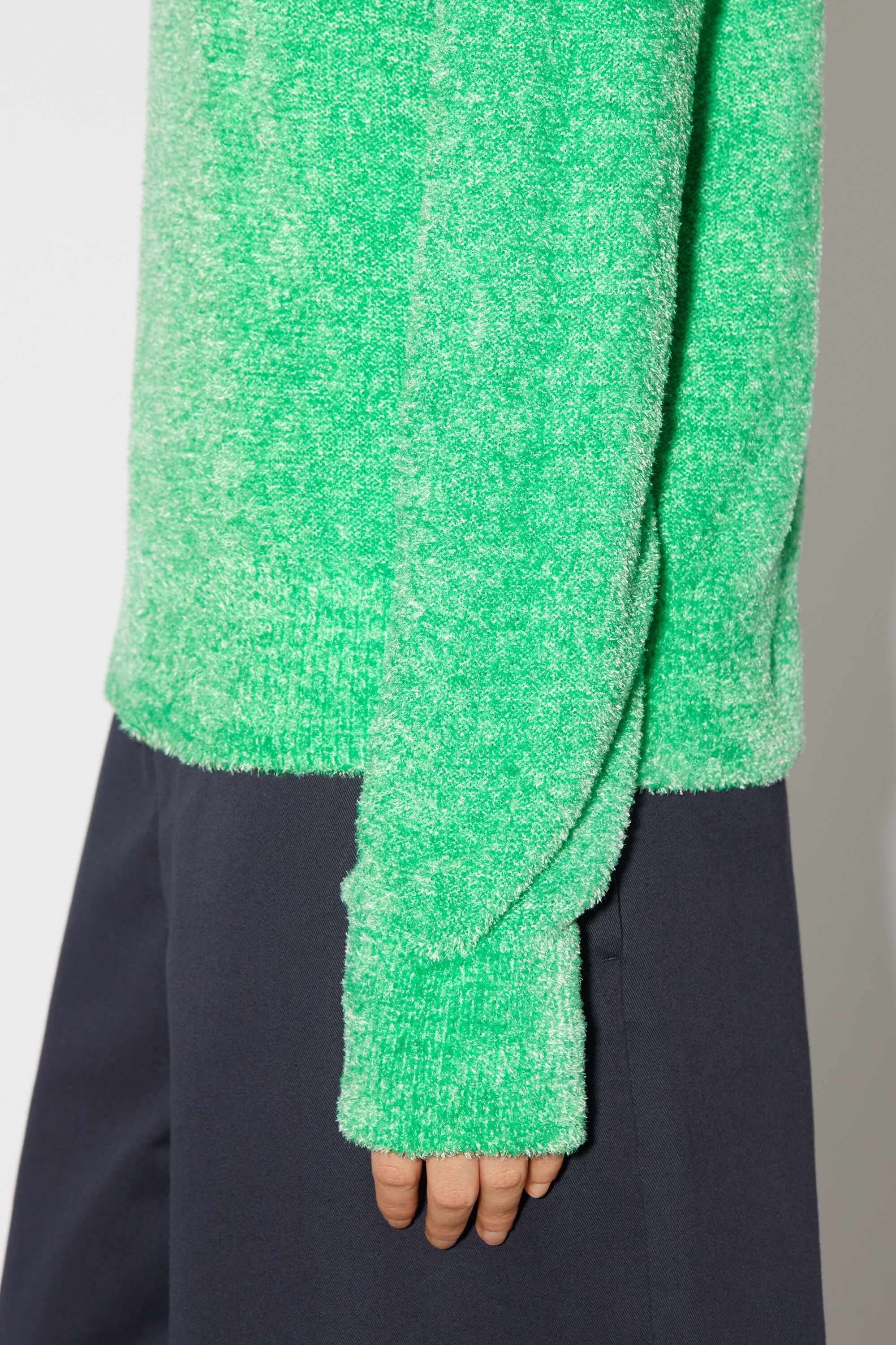 Crew neck knit jumper - Bright Green - 4