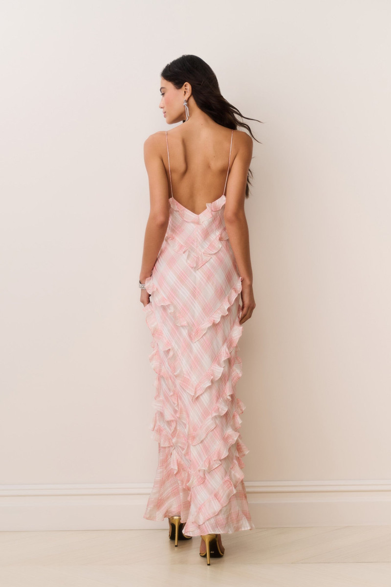 Ellietta Tartan Ruffle Maxi Dress 5
