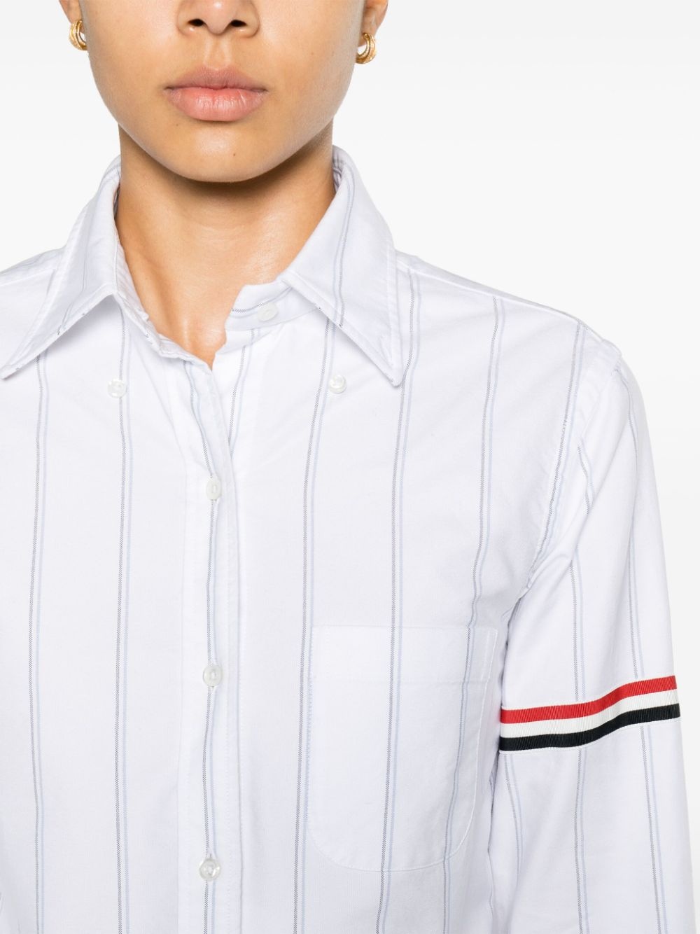cropped striped shirt - 5