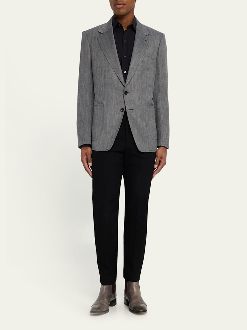 TOM FORD Men's Shelton Herringbone Sport Coat outlook