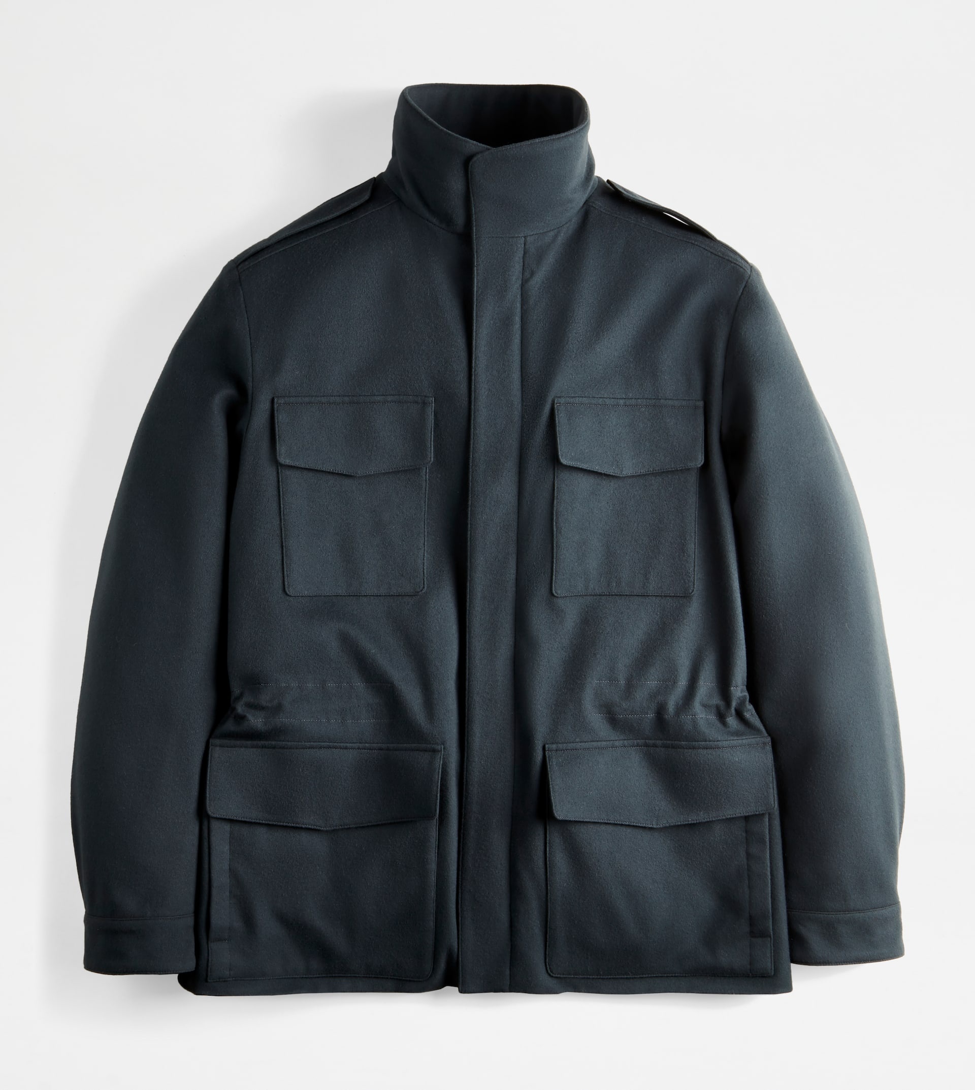 FIELD JACKET IN T15 WOOL DRAP - GREY - 1