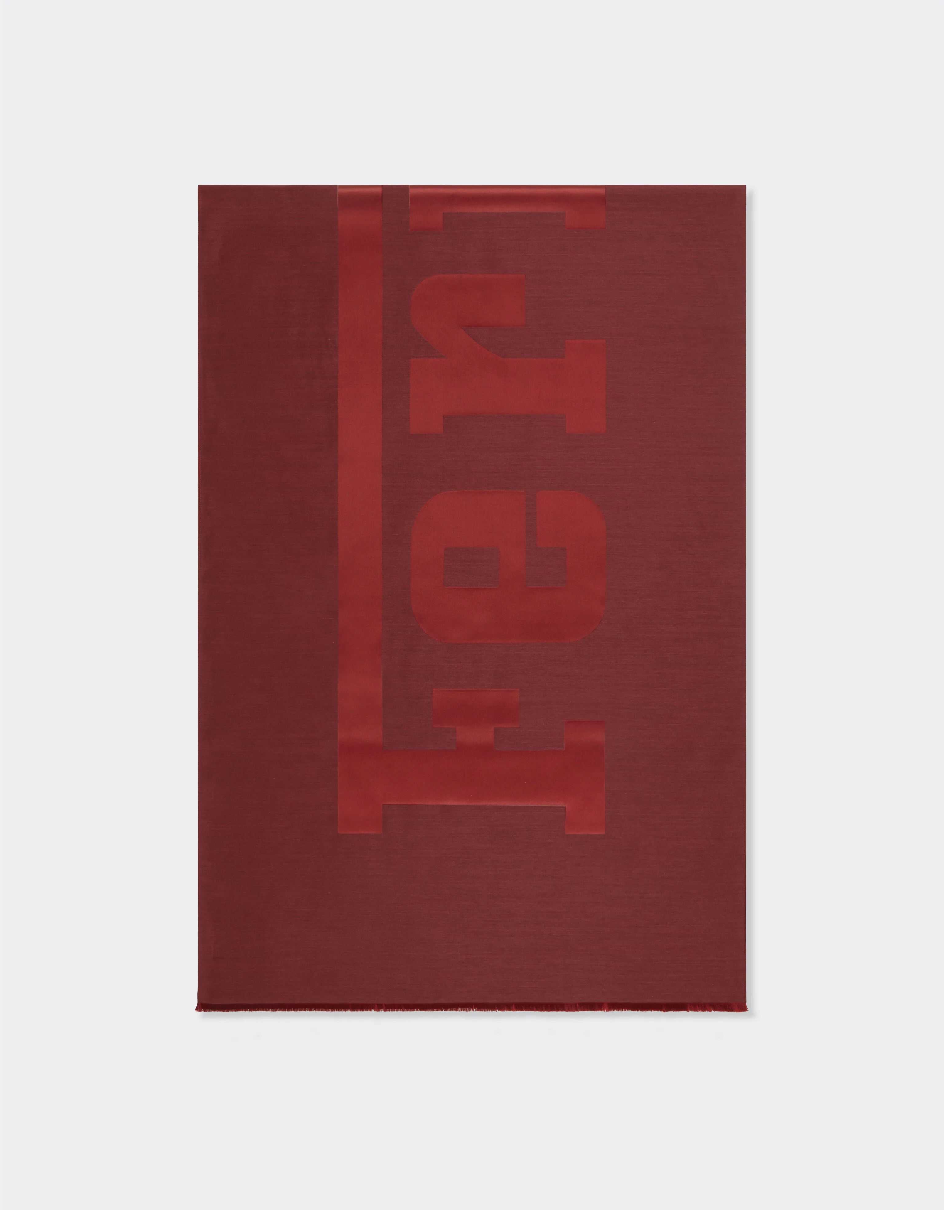 Wool and silk scarf with Ferrari logo - 1