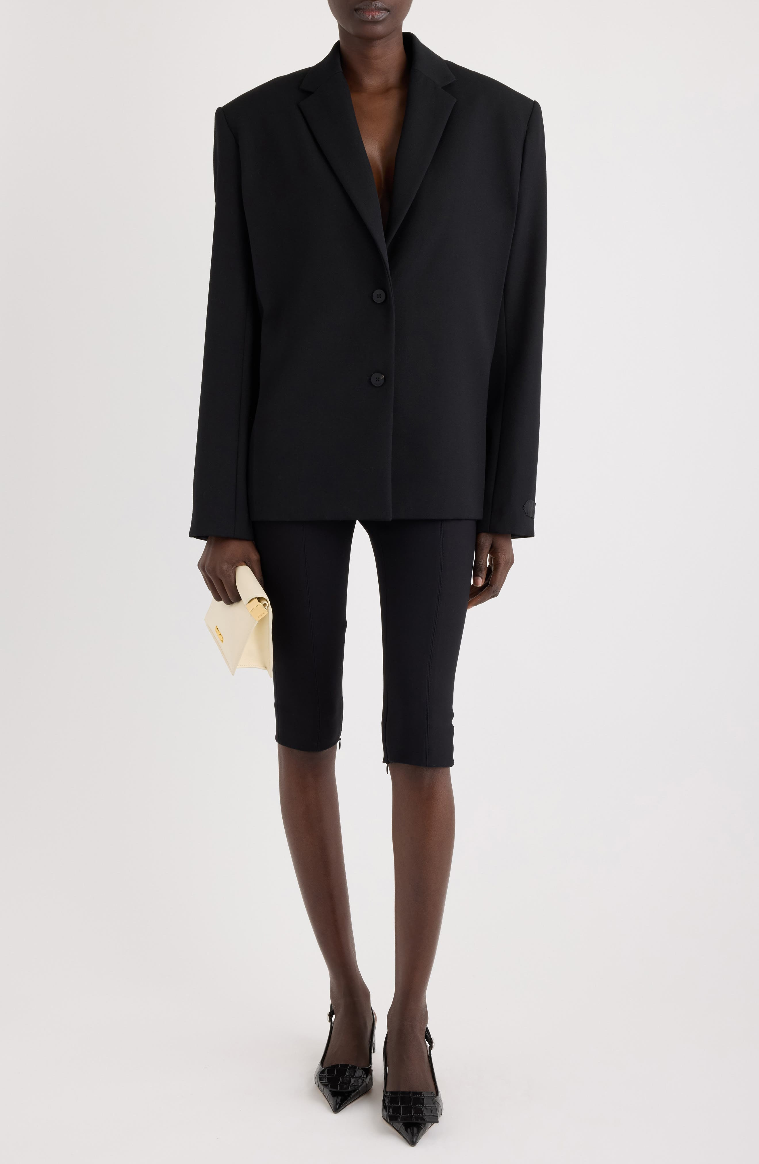 Jacquemus La Veste Carree Virgin Wool Blazer in Black at Nordstrom - 2