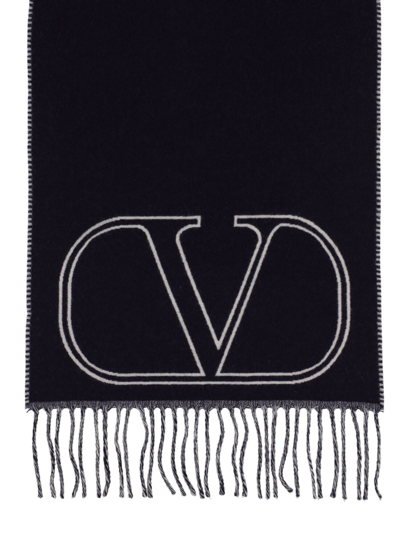 Vlogo signature cashmere scarf - 4