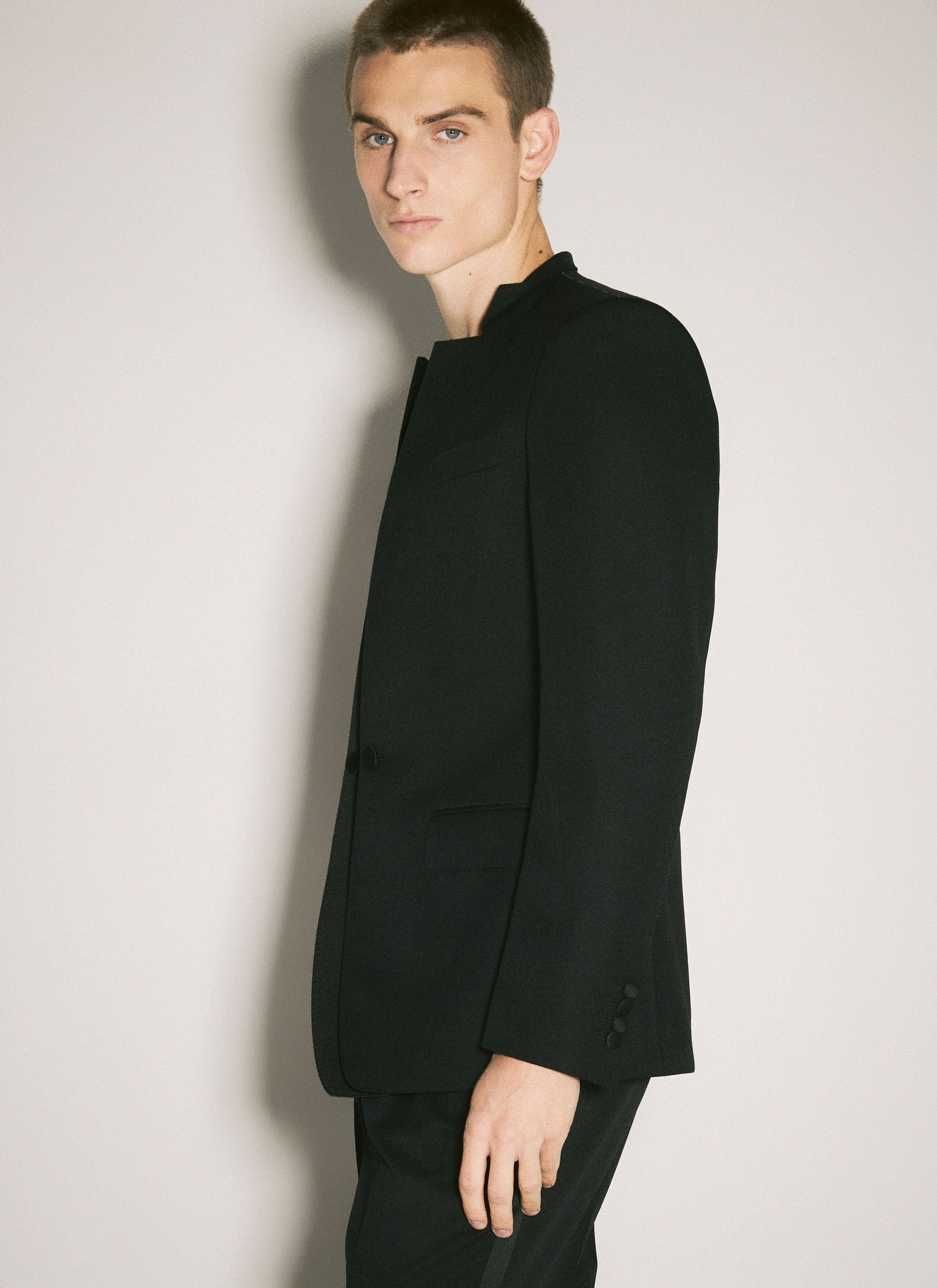 Single-Breasted Wool Jacket - 3