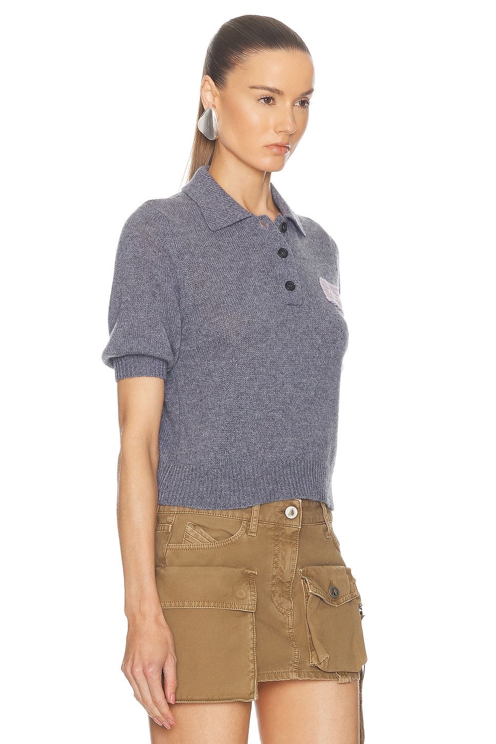 Short Sleeve Polo Sweater - 2