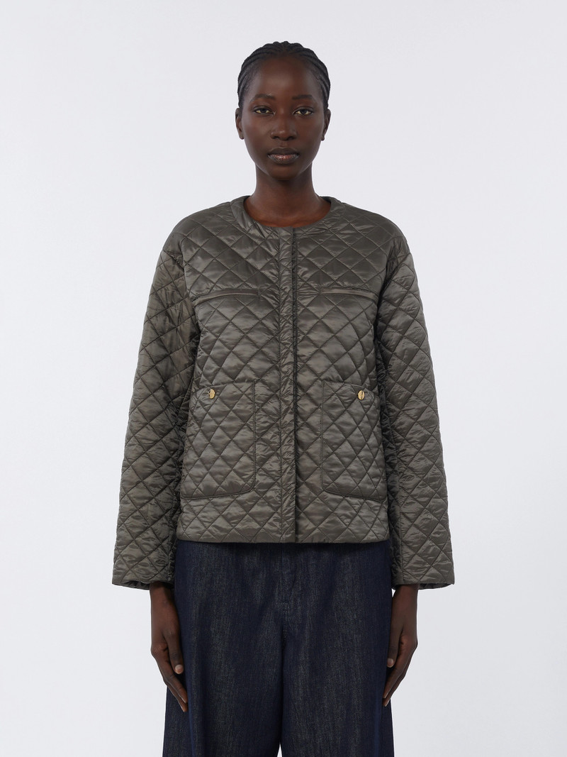 GIOIOSA Water-repellent canvas padded jacket - DARK GREY 3