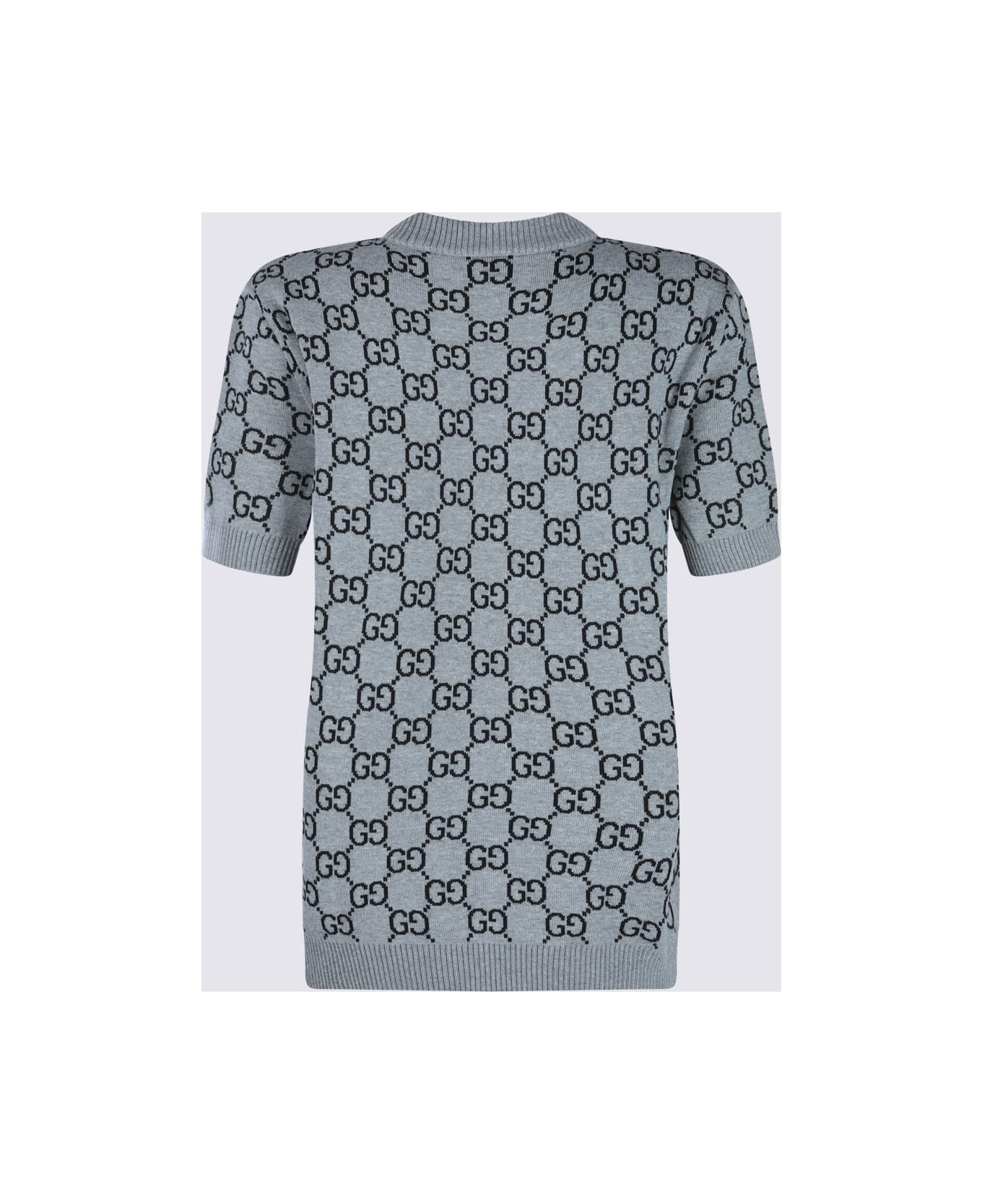 Grey And Black Wool Knitwear - 2
