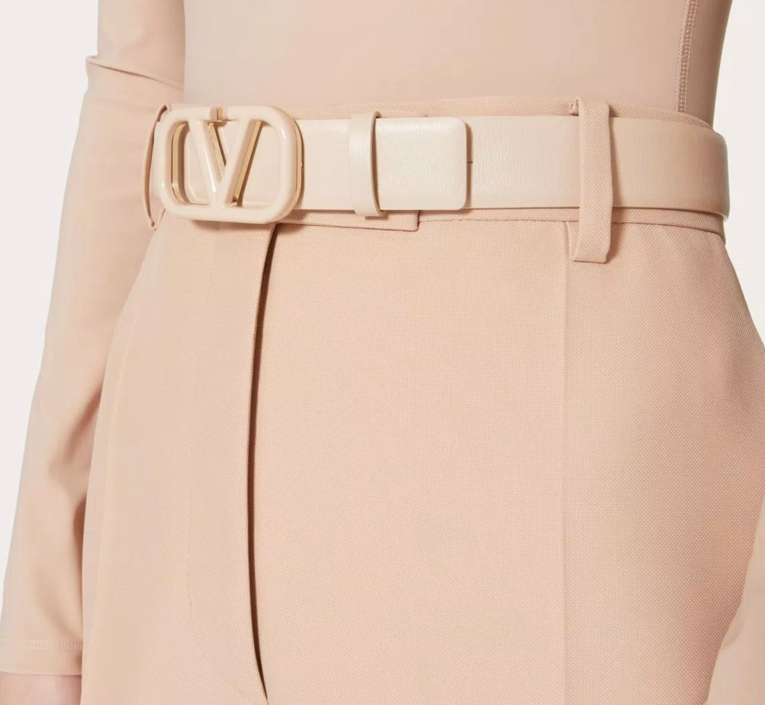 Valentino Vlogo Signature Belt In Shiny Calfskin 30mm - 4