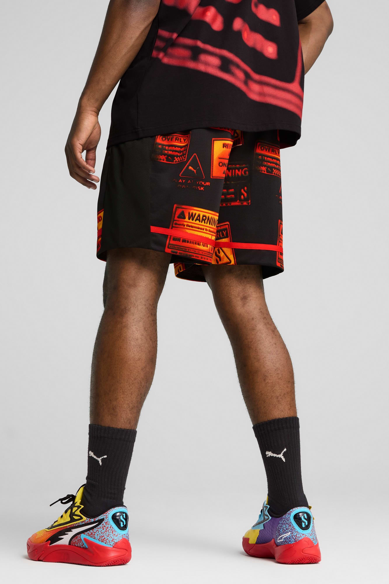 Scoot Caution All Jaws Men's Basketball Shorts - 6