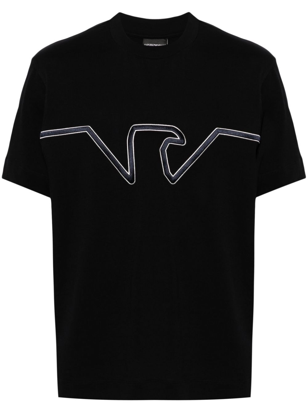 logo-embroidered cotton T-shirt - 1