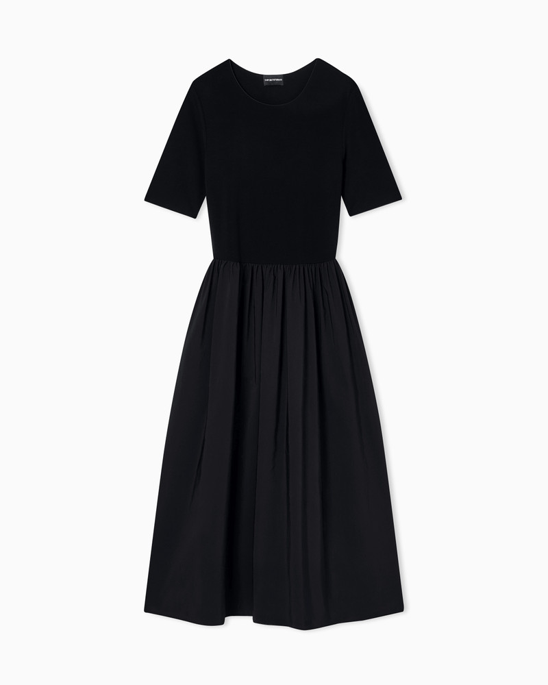 LONG INTERLOCK DRESS WITH SHORT SLEEVES 1