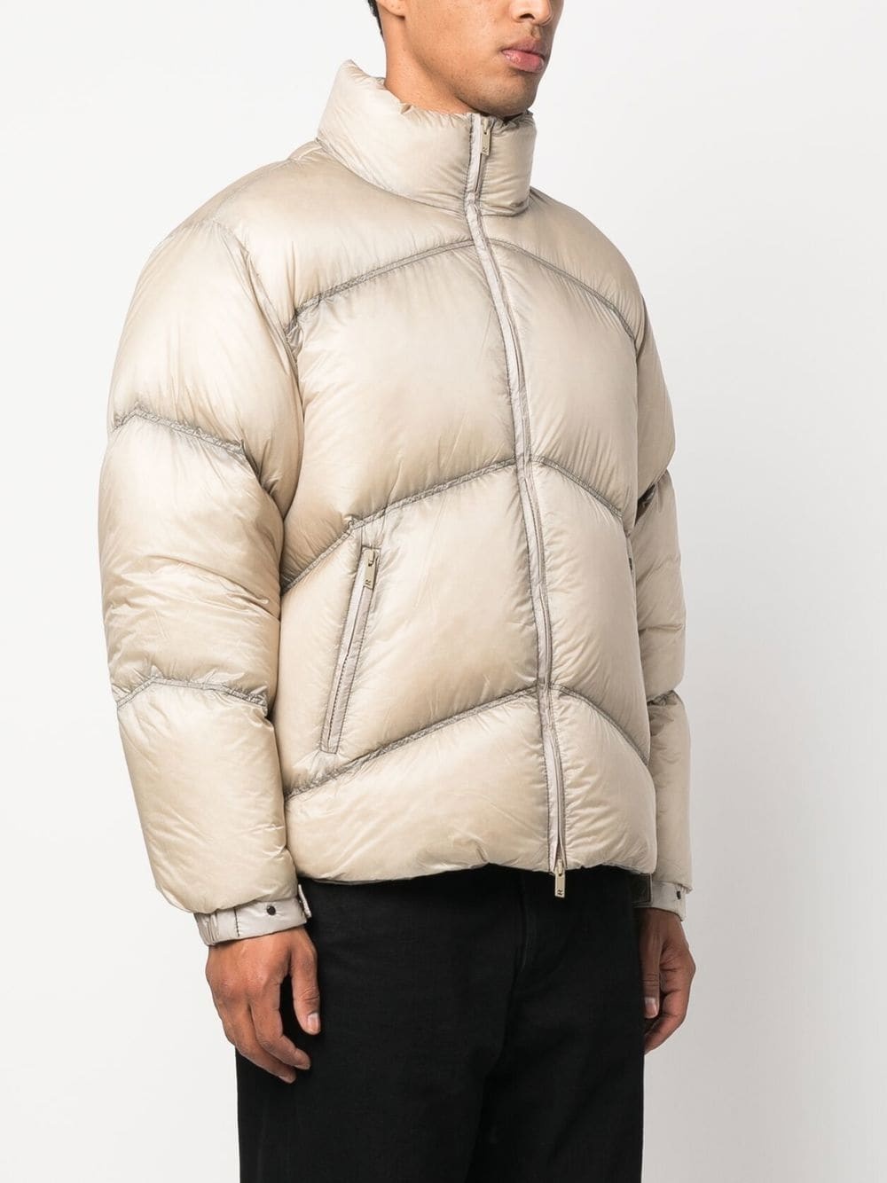 stand-up collar puffer jacket - 3