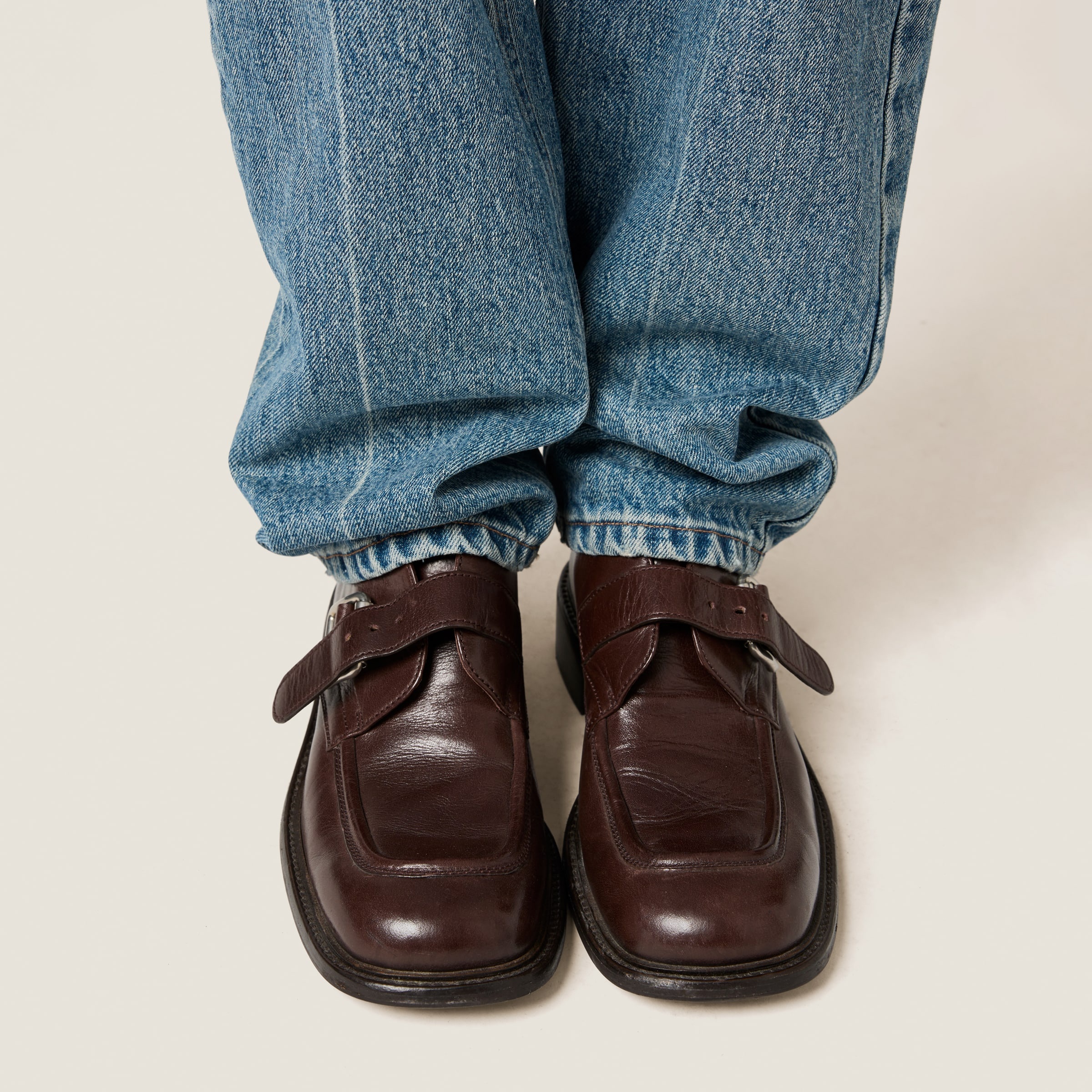 関税込 MiuMiu Denim and poplin five-pocket jeans Sapphire Blue Denim And Poplin Five-pocket Jeans | Miu Miu