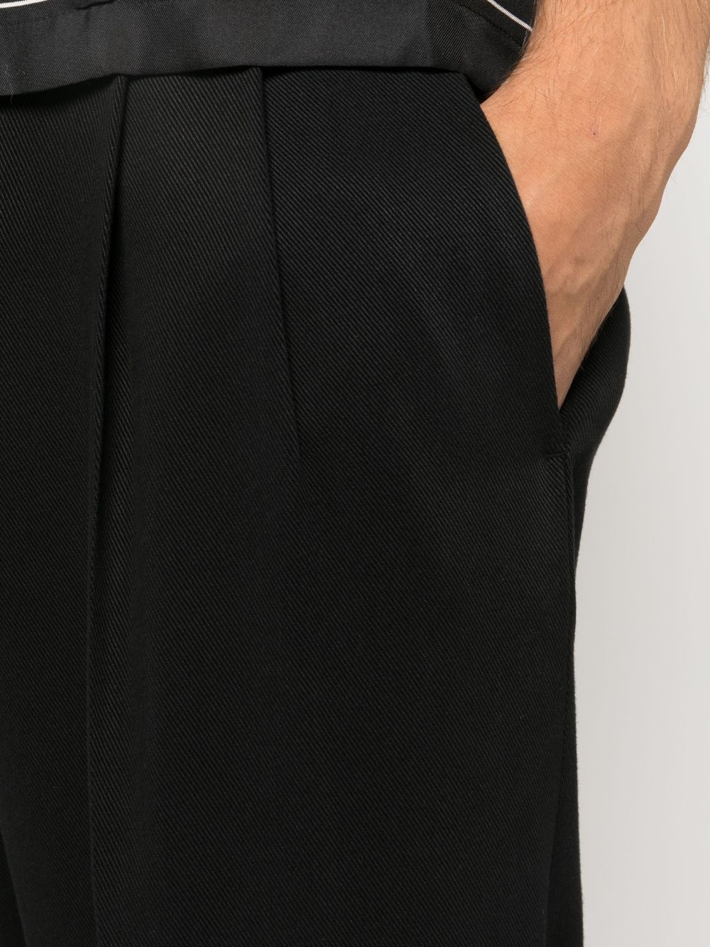 box-pleat straight-leg trousers - 5