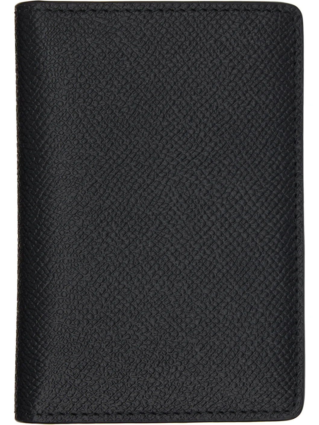 Black Four Stitches Card Holder - 1