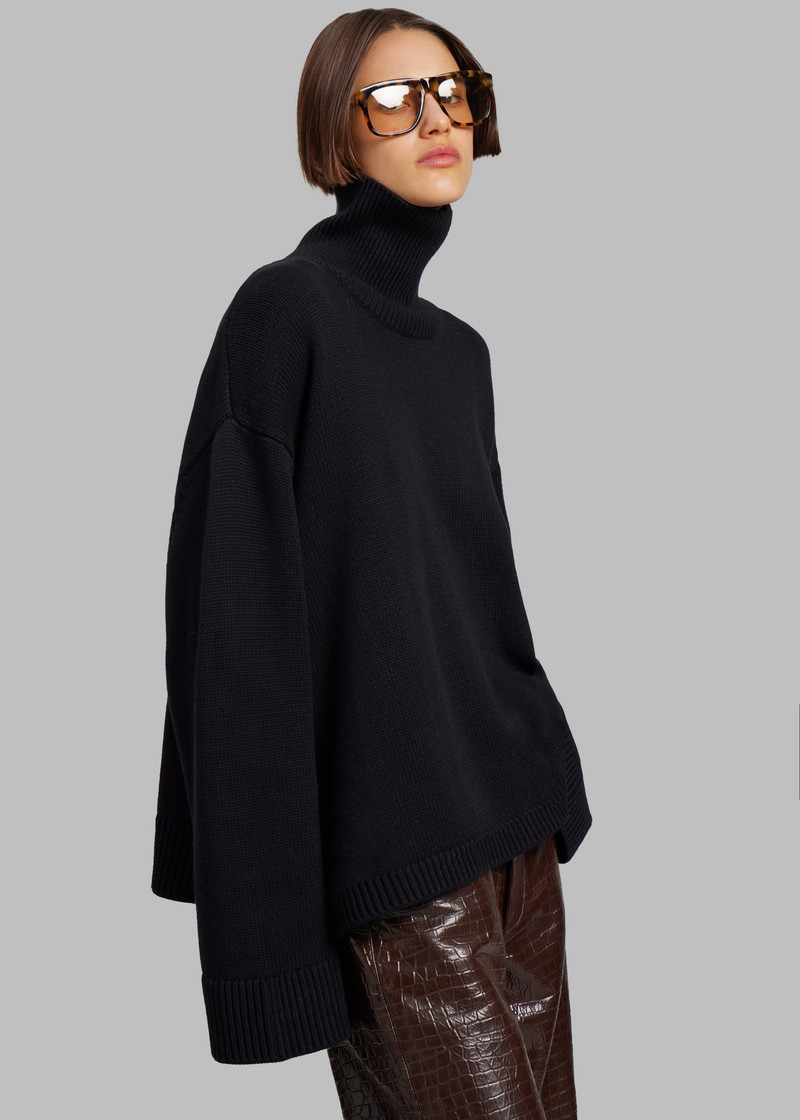 Rhea Trapeze Turtleneck - Black 6