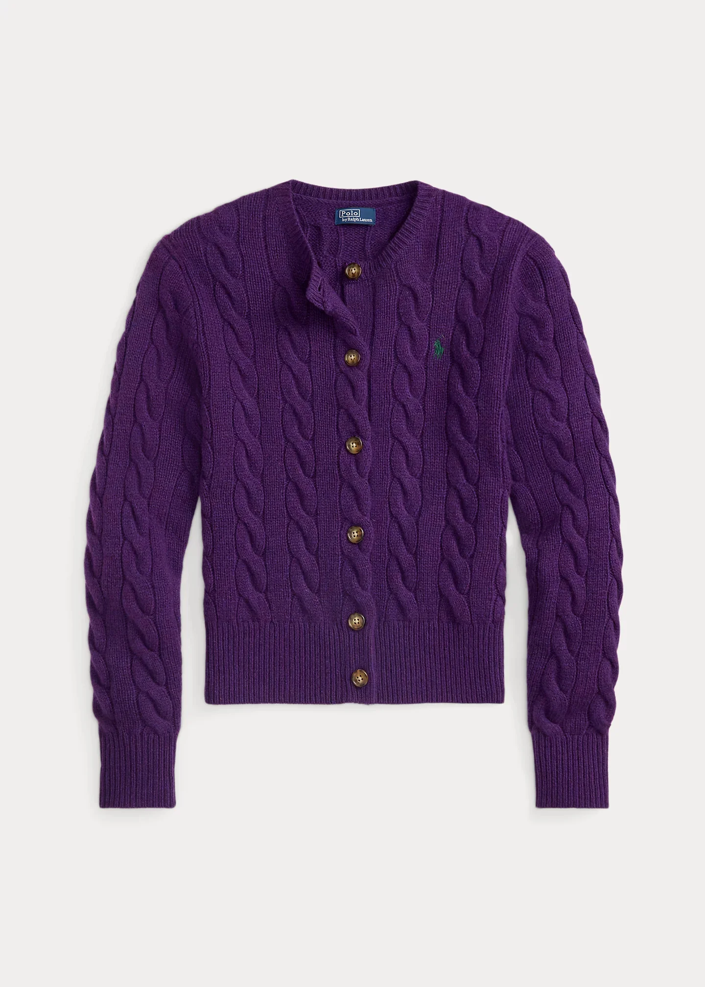 Cable-Knit Wool-Cashmere Cardigan - 1