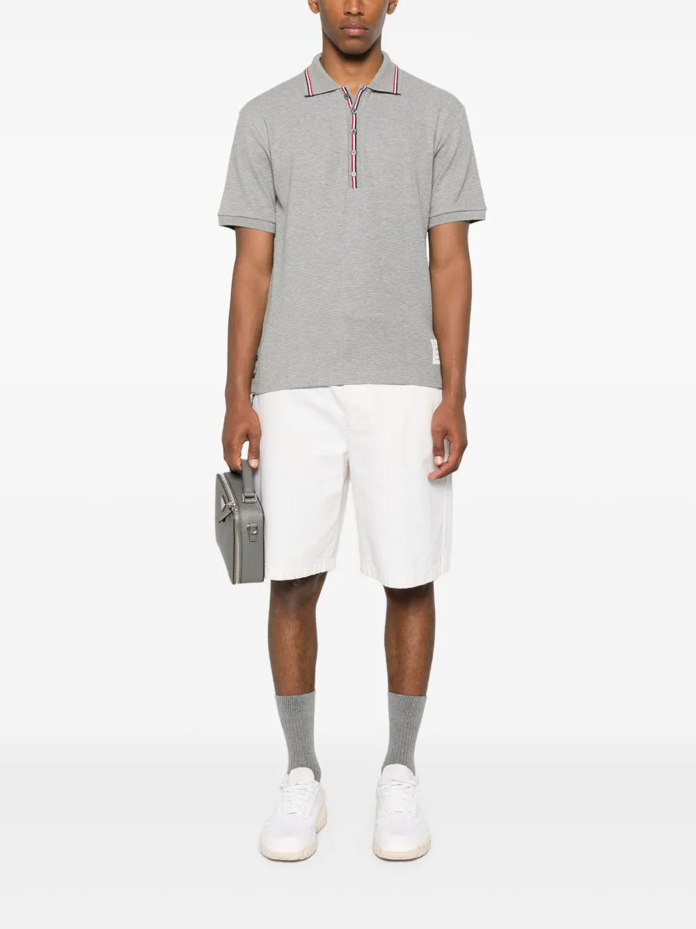 Cotton Waffle Rib Cuff Polo Men - 2