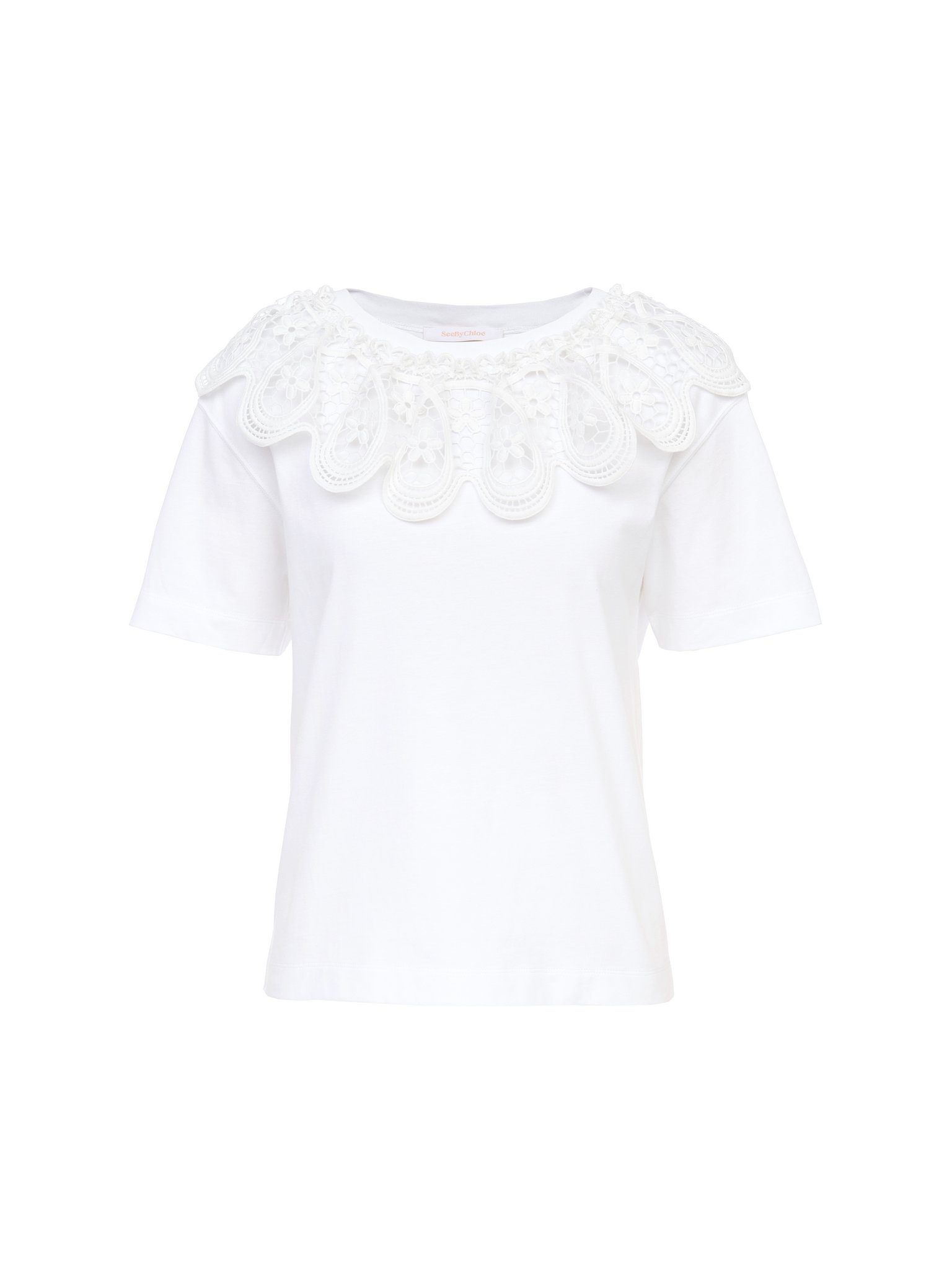 LACE COLLAR T-SHIRT - 1