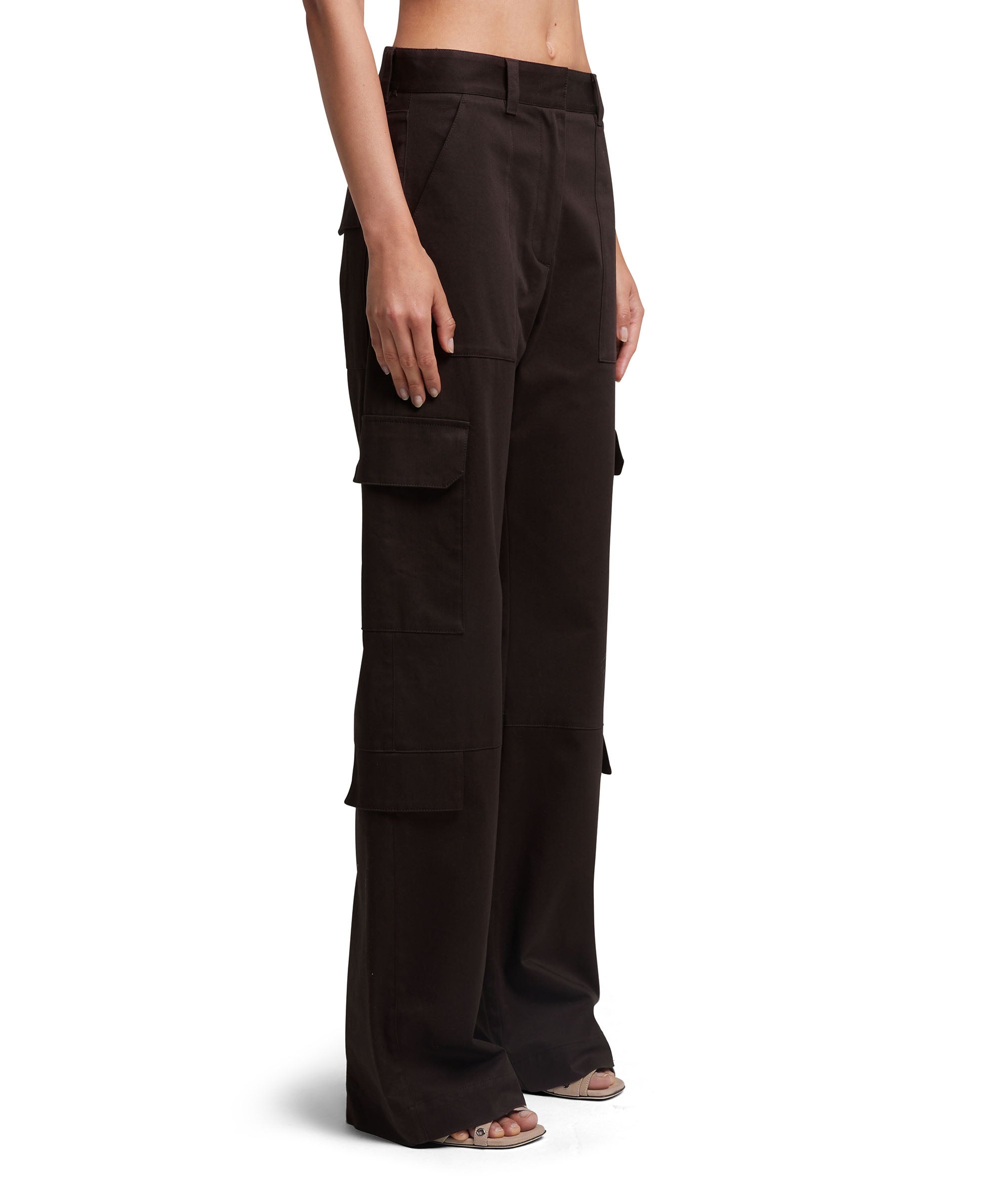 Stretch cotton gabardine cargo pants - 4