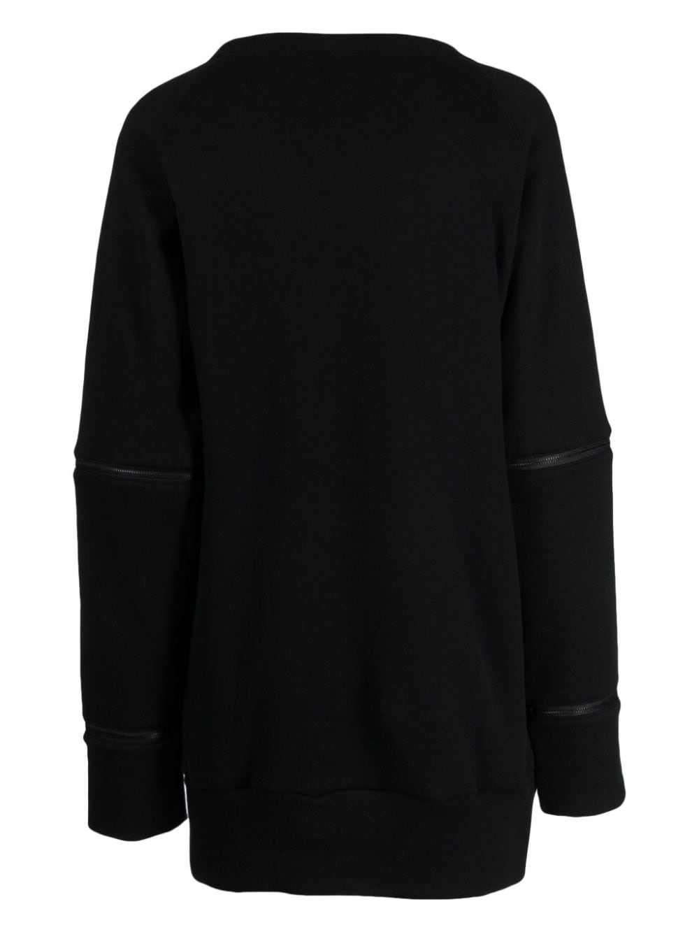 zip-detail cotton sweatshirt - 2