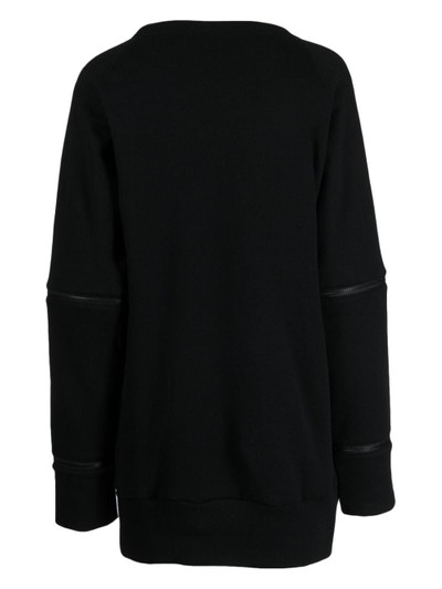 Y's zip-detail cotton sweatshirt outlook