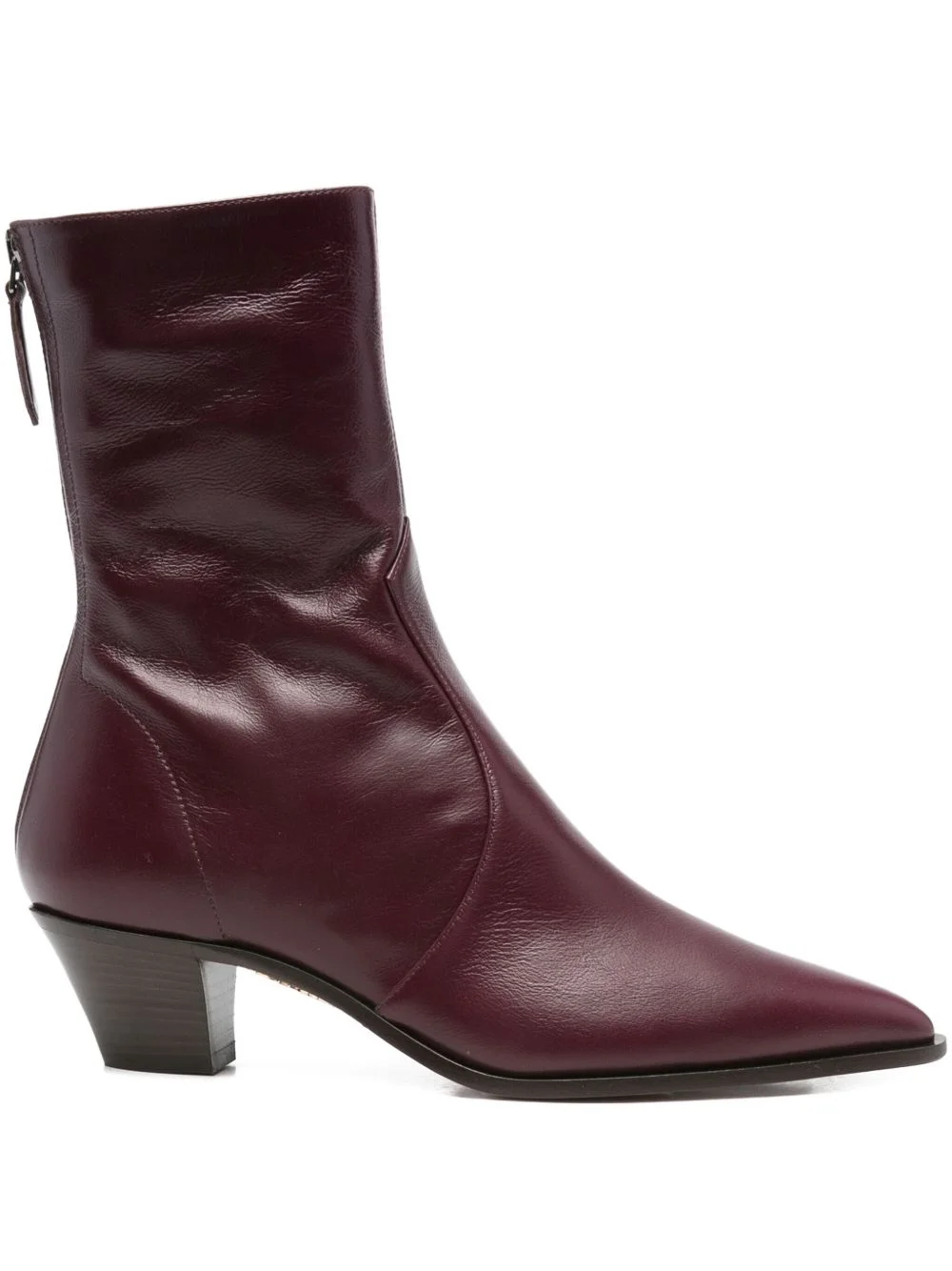 45mm pointed-toe zip boots - 1