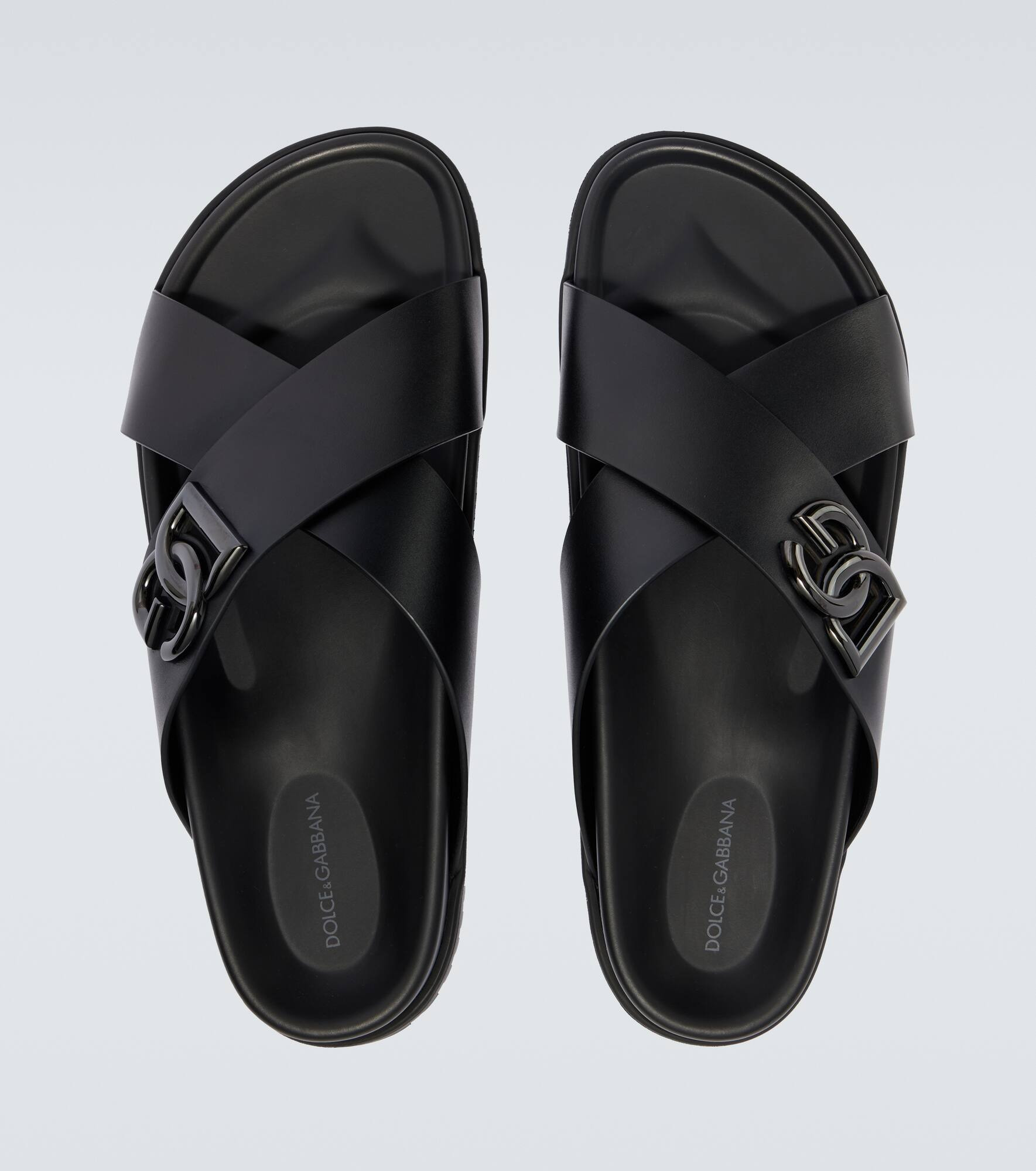 Leather slides - 4