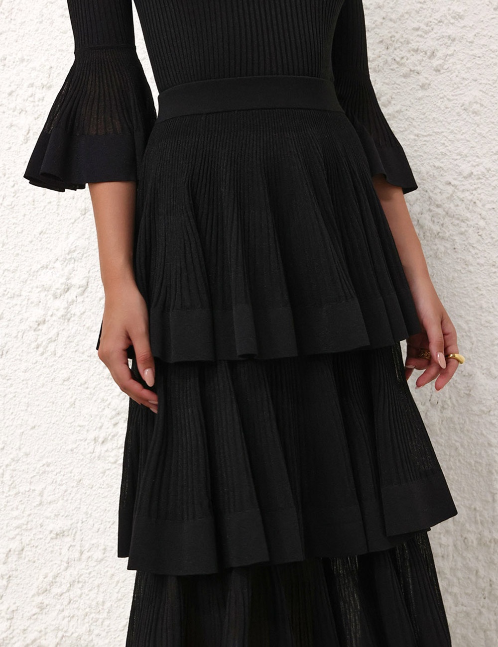 NATURA TIERED RUFFLE SKIRT - 5