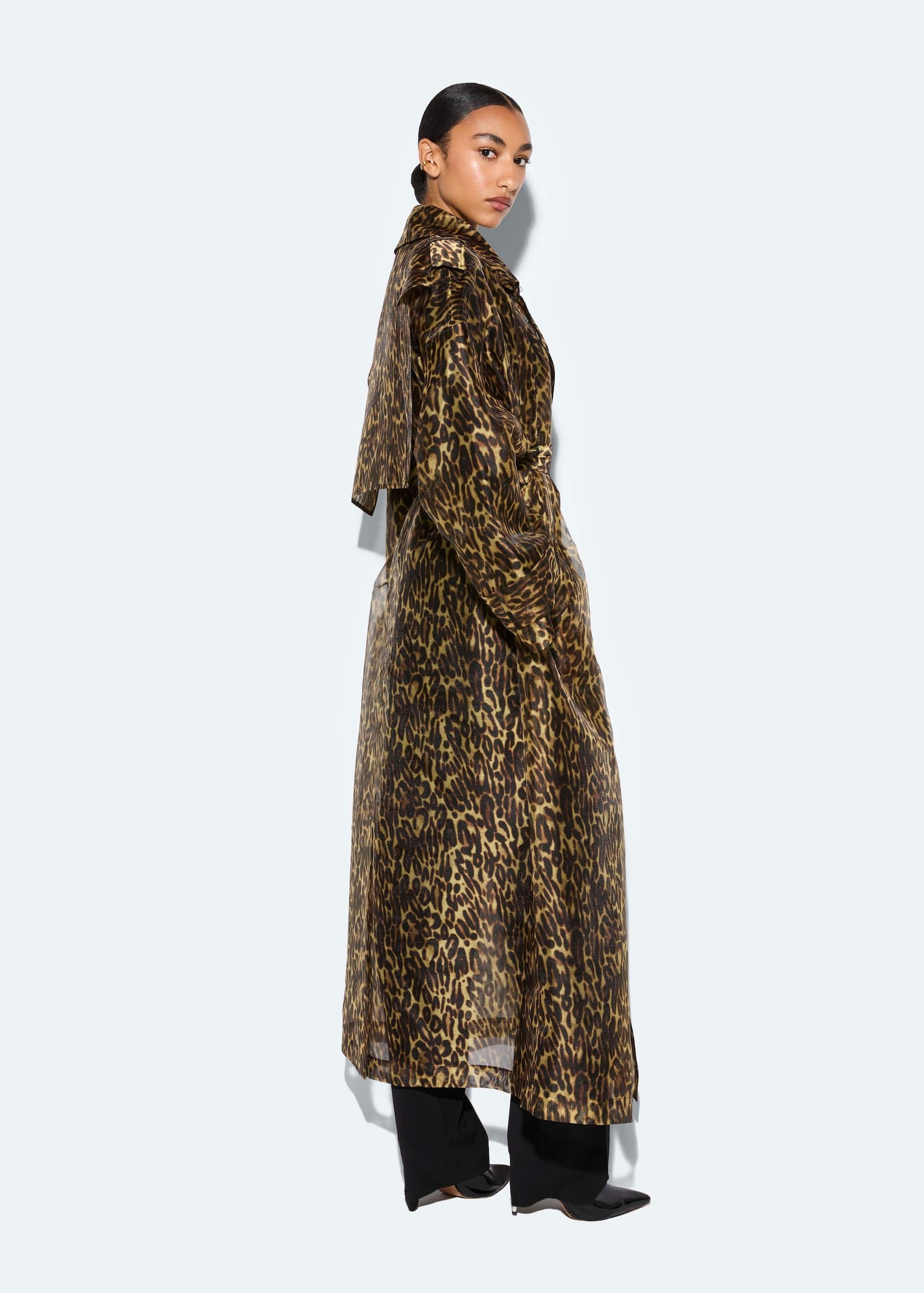 Organza Leopard Trench - 3