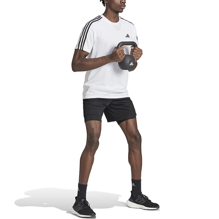 adidas Essentials 3-Stripes Training T-Shirt 'White' IB8151 - 4