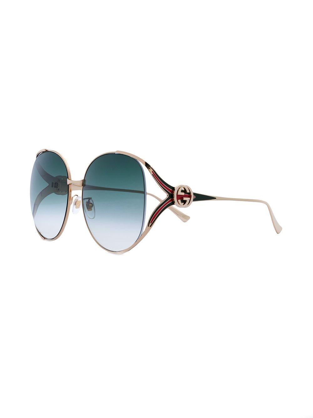 oversized round frame sunglasses - 2