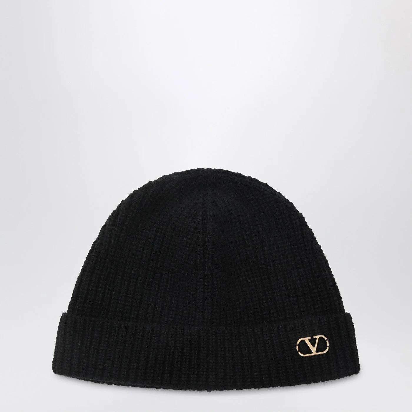 VLogo Signature beanie black in cashmere - 1