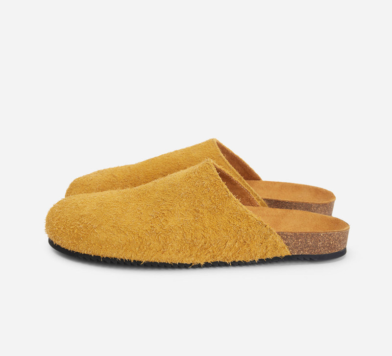 Mule - Shaggy Tan Suede 1