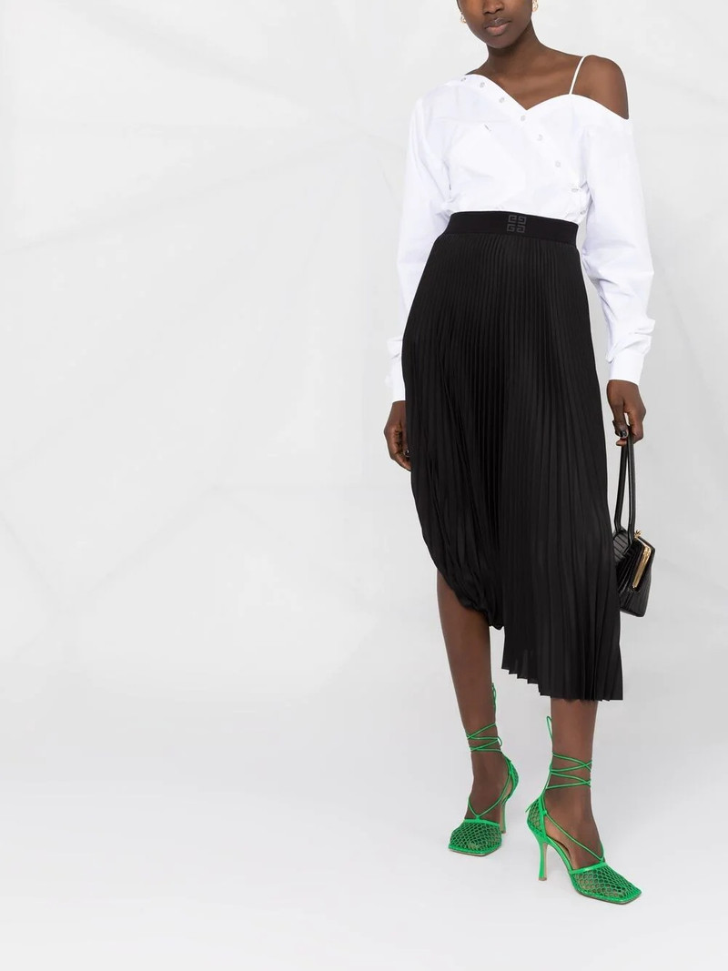 Givenchy 4G asymmetric pleated skirt outlook