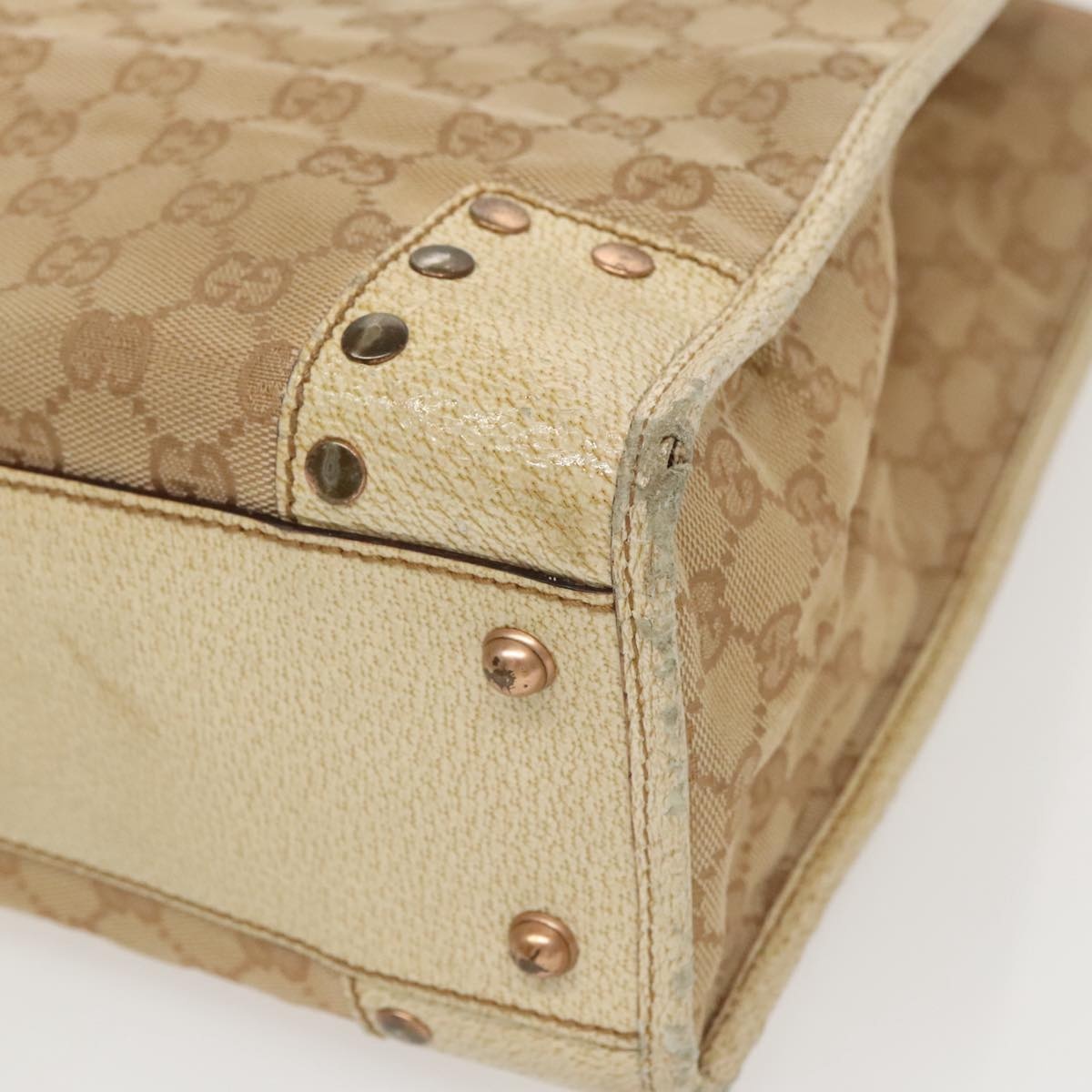 GUCCI GG Canvas Tote Bag Beige Gold - 15