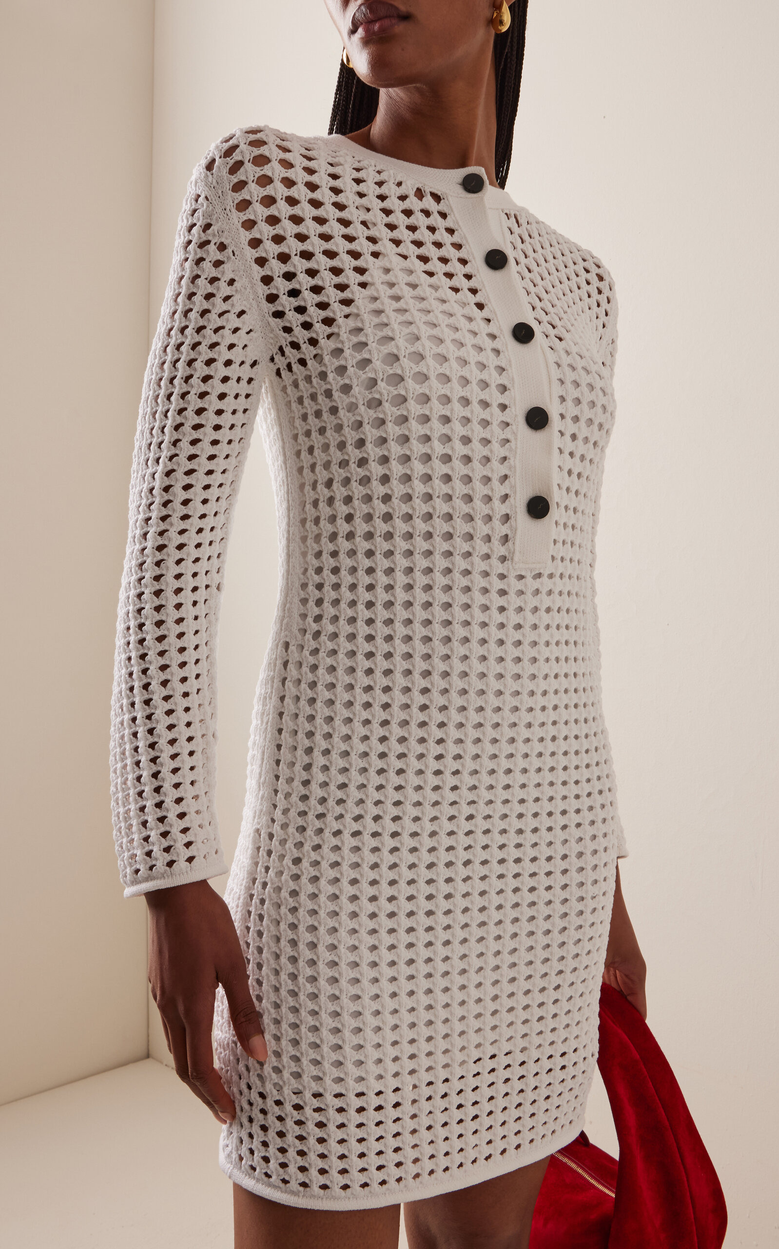 Micah Crocheted Mini Dress white - 3