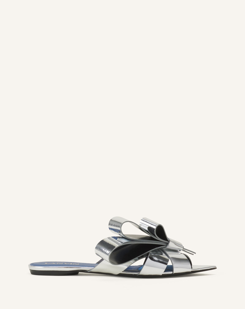 CADEAU MULE FLATS IN METALLIC LEATHER 1