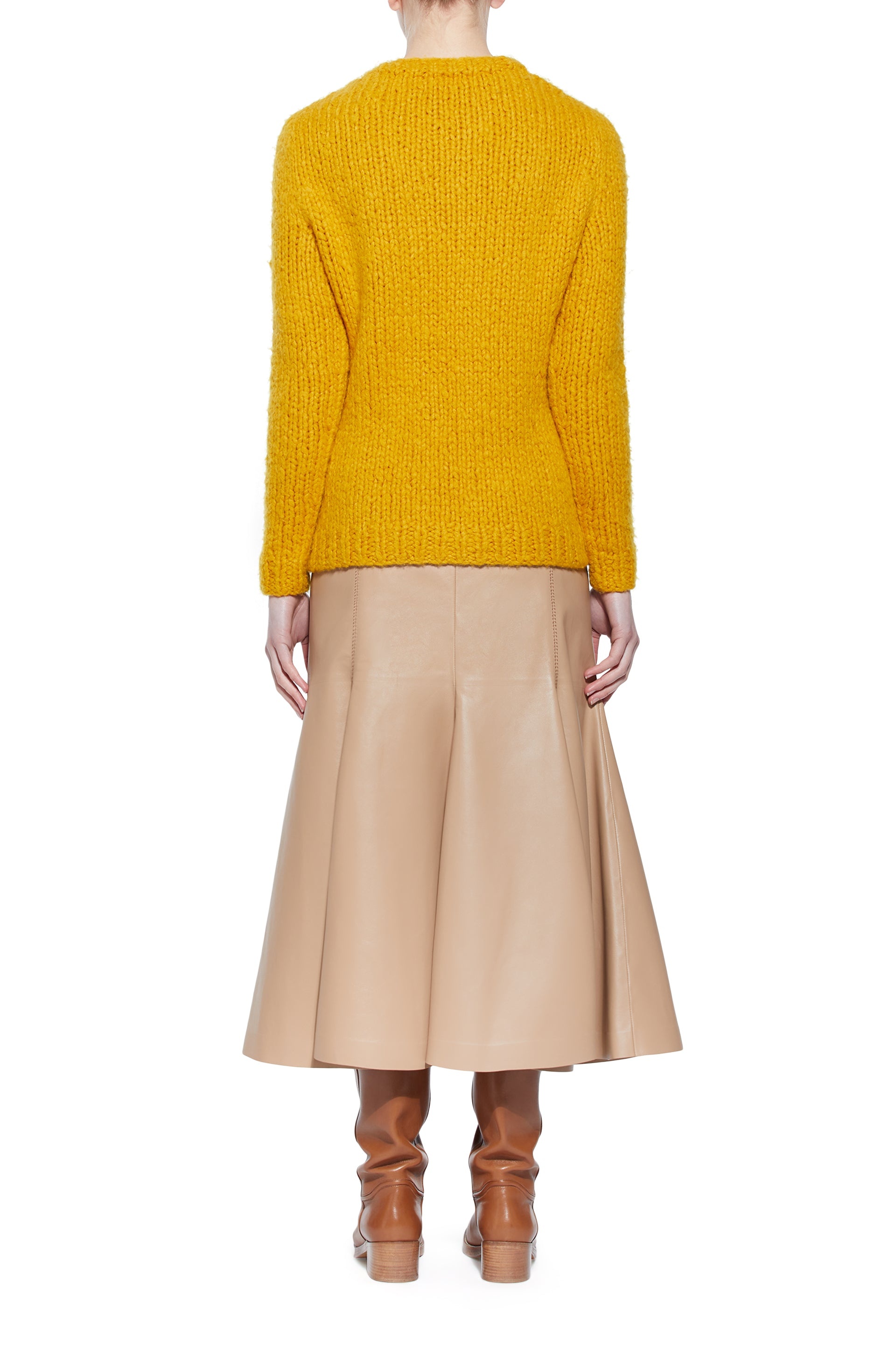 Lawrence Sweater in Saffron Welfat Cashmere - 4