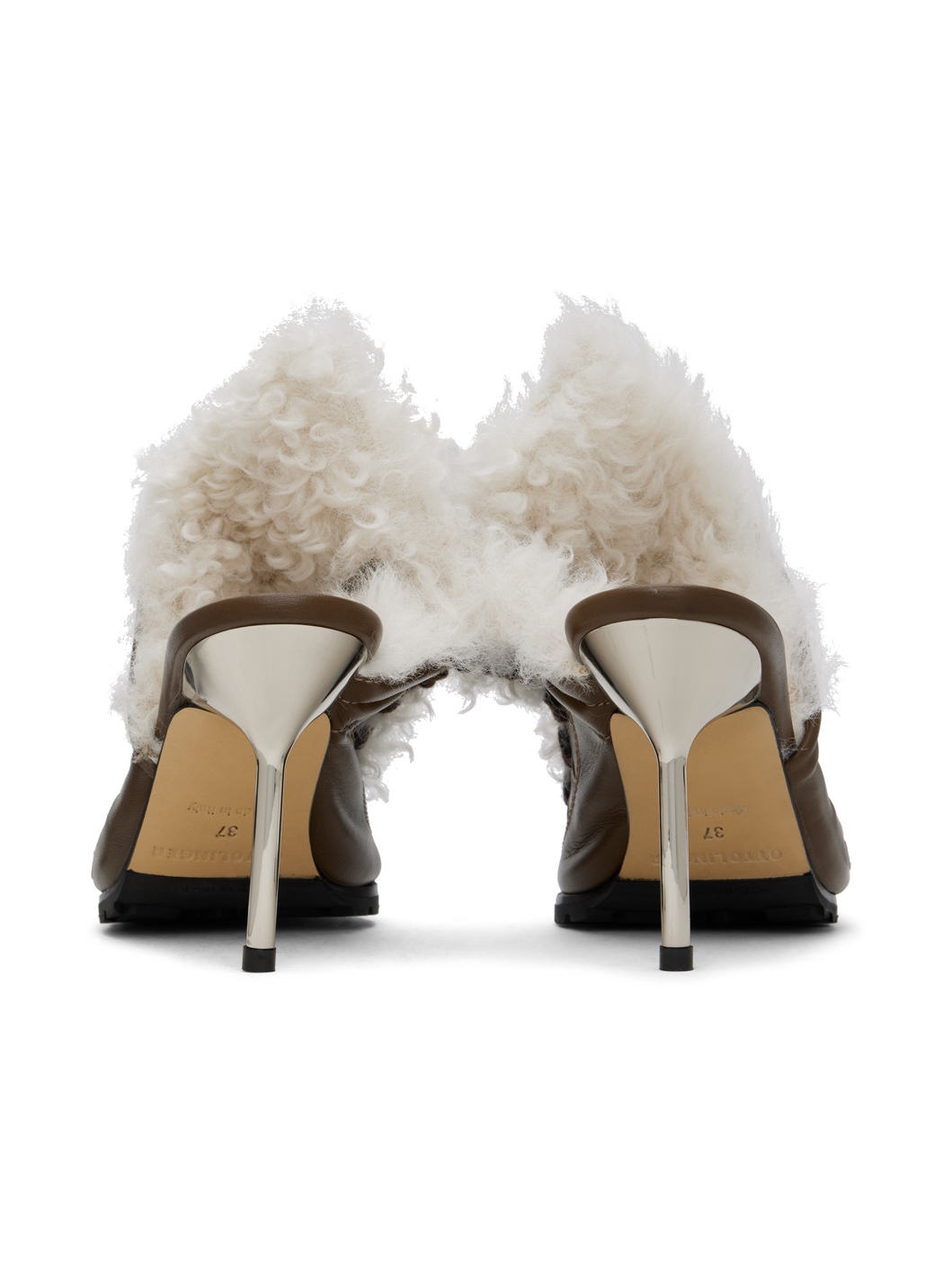 Brown Heel Mules - 2