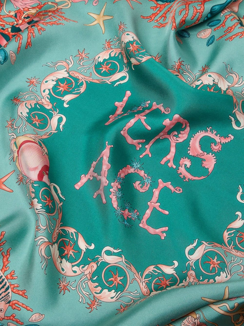 VERSACE Underwater Barocco silk scarf outlook