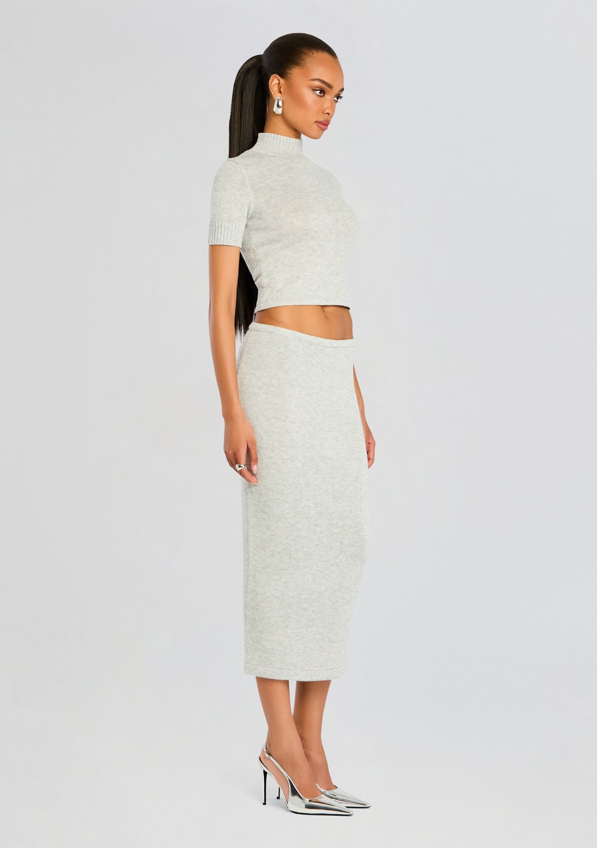 KOKO KNIT TEA LENGTH SKIRT - 3