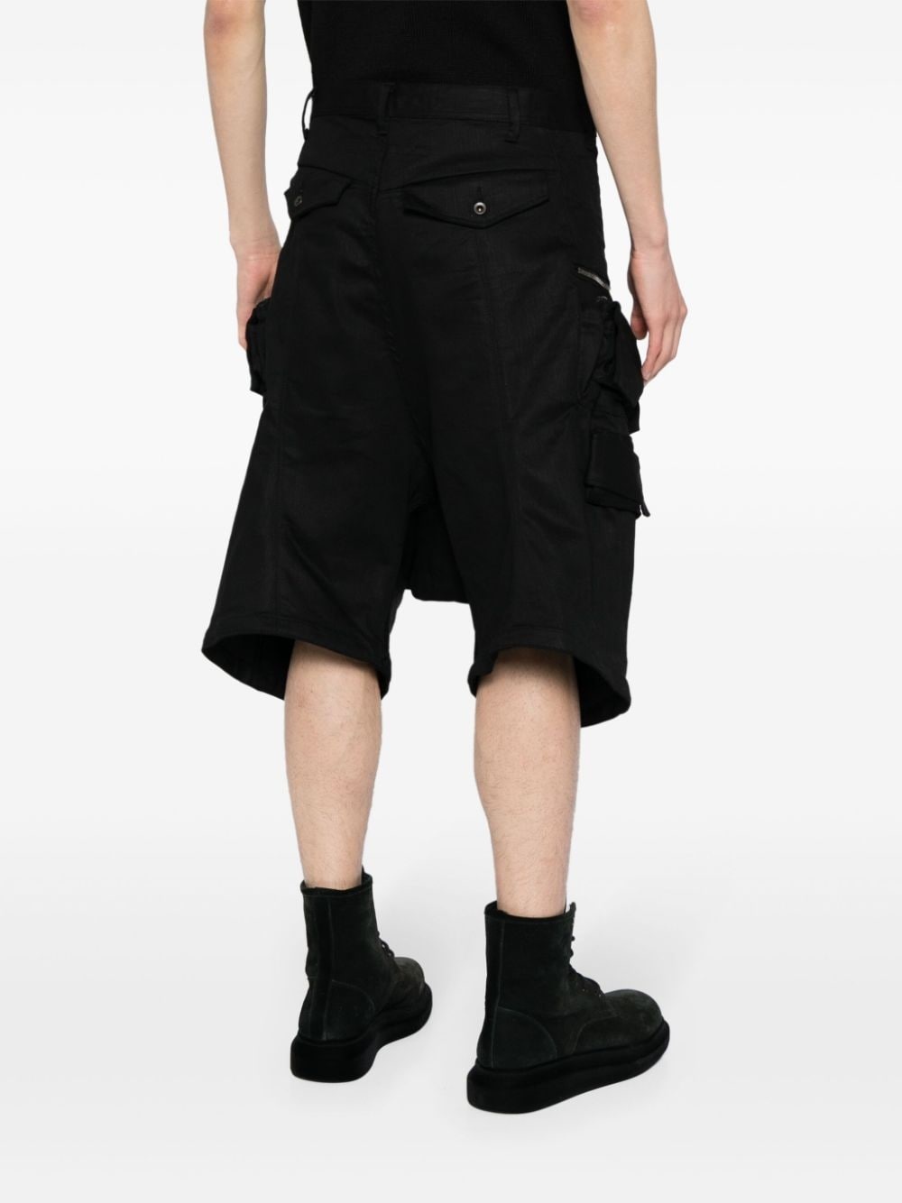 mid-rise drop-crotch shorts - 4