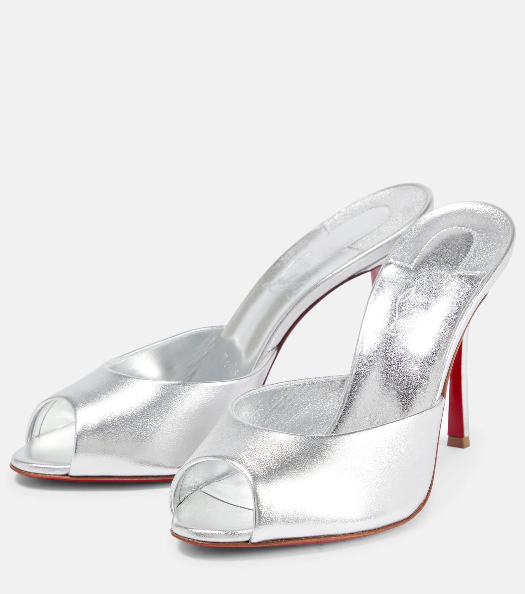 Dolly metallic leather mules - 5