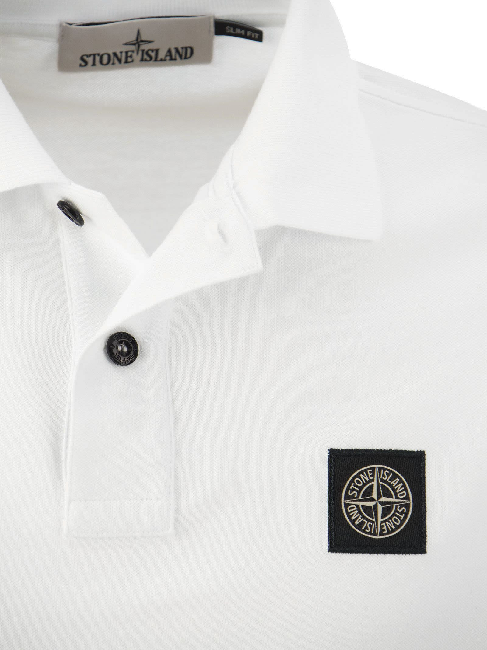 Stone Island Men Slim Cotton Polo Shirt - 4