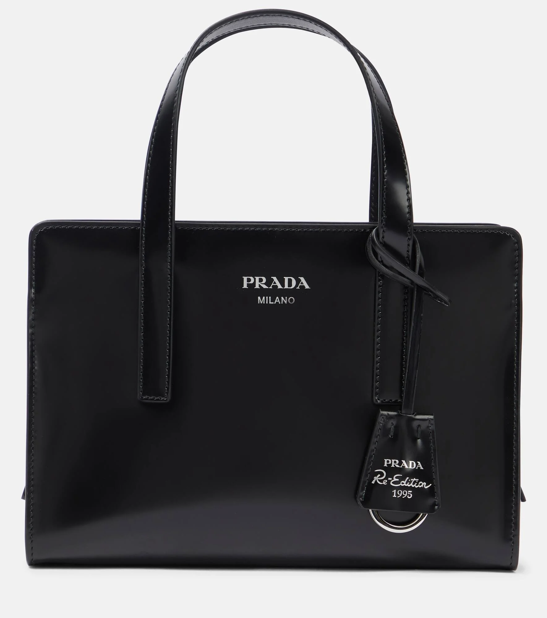 Logo patent leather tote - 1