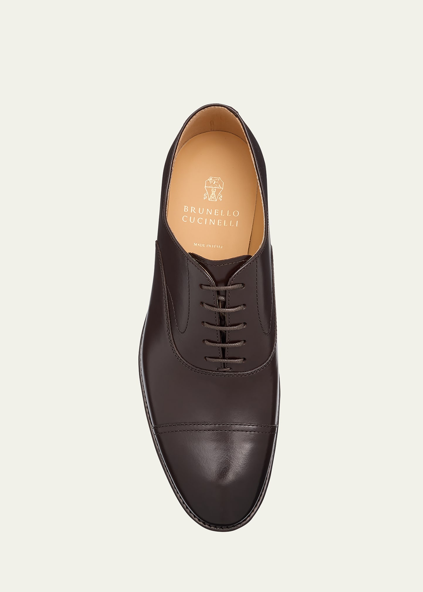 Men's Calf Leather Cap-Toe Oxfords - 4