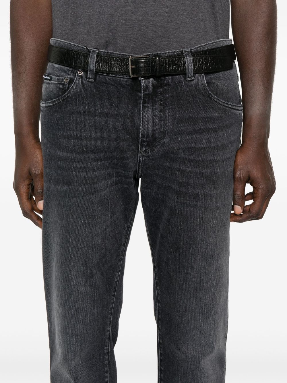 logo-embroidered skinny jeans - 5